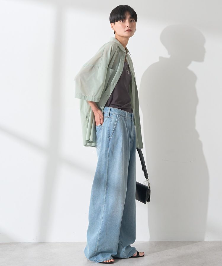 AMERICAN HOLIC「イージーケア+接触冷感Wポケットオーバーシャツ」|シャツ・ブラウス|