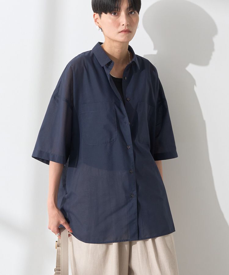 AMERICAN HOLIC「イージーケア+接触冷感Wポケットオーバーシャツ」|シャツ・ブラウス|