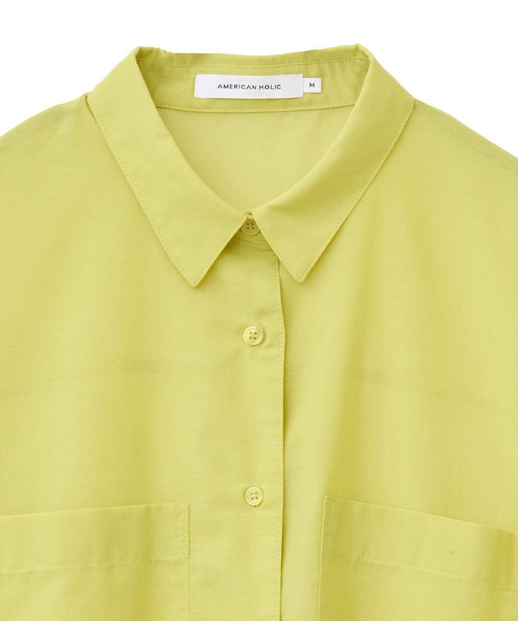 AMERICAN HOLIC「イージーケア+接触冷感Wポケットオーバーシャツ」|シャツ・ブラウス|