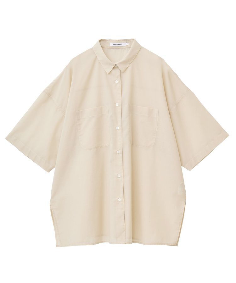 AMERICAN HOLIC「イージーケア+接触冷感Wポケットオーバーシャツ」|シャツ・ブラウス|