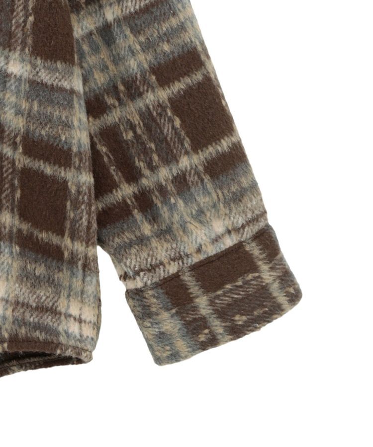 AMERICAN HOLIC「フード付きシャギーチェックシャツ」|シャツ・ブラウス|