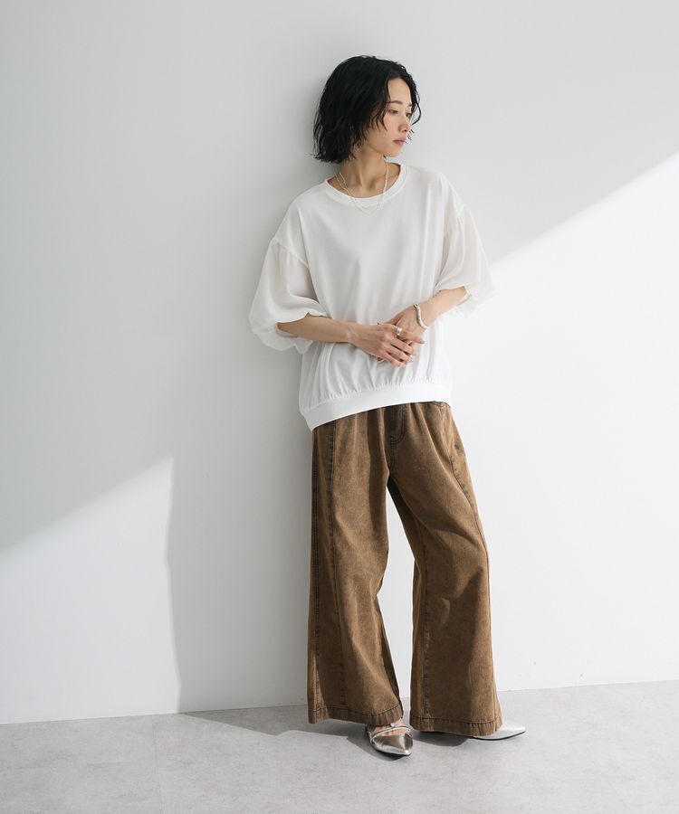 Green Parks「袖バルーンドッキングプルオーバー」|Tシャツ・カットソー|