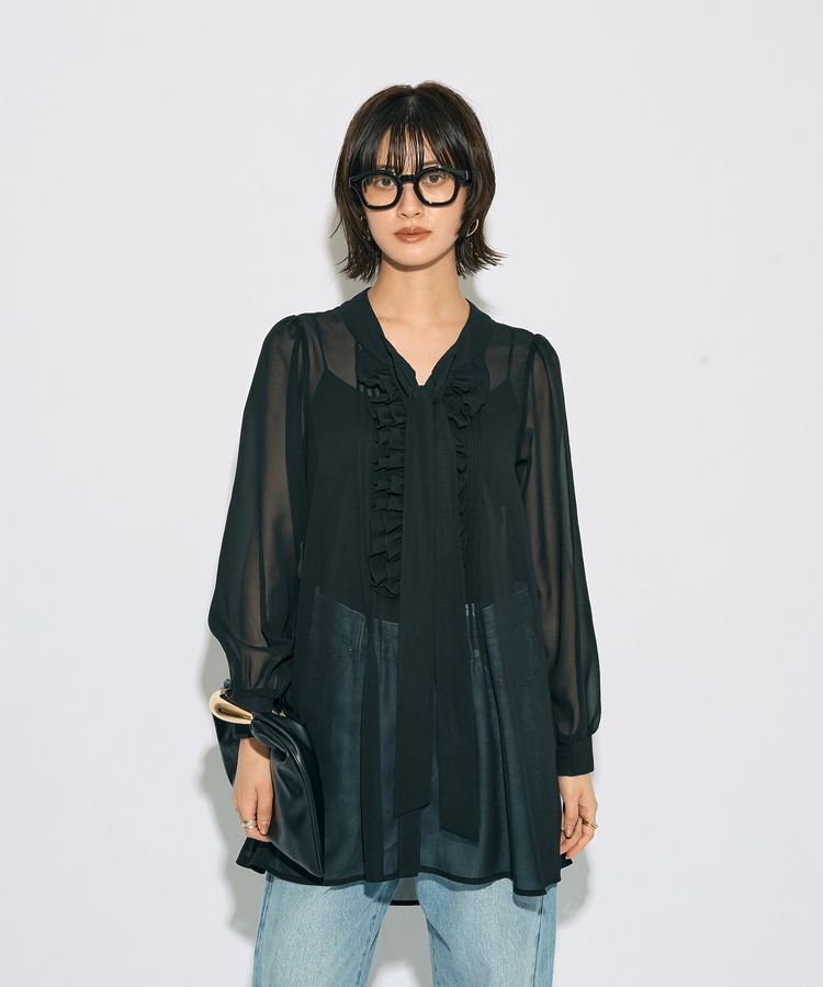 YECCA VECCA「【archive】フリルボウタイブラウス」|シャツ・ブラウス|