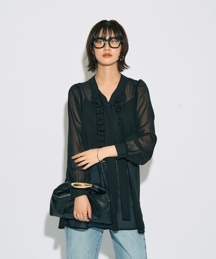 YECCA VECCA「【archive】フリルボウタイブラウス」|シャツ・ブラウス|