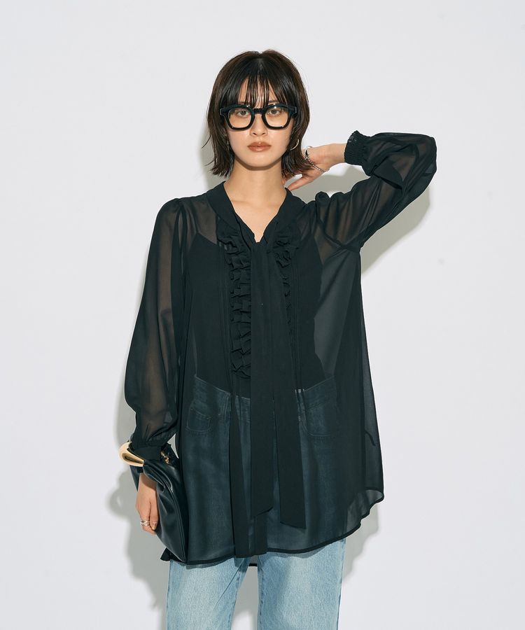 YECCA VECCA「【archive】フリルボウタイブラウス」|シャツ・ブラウス|