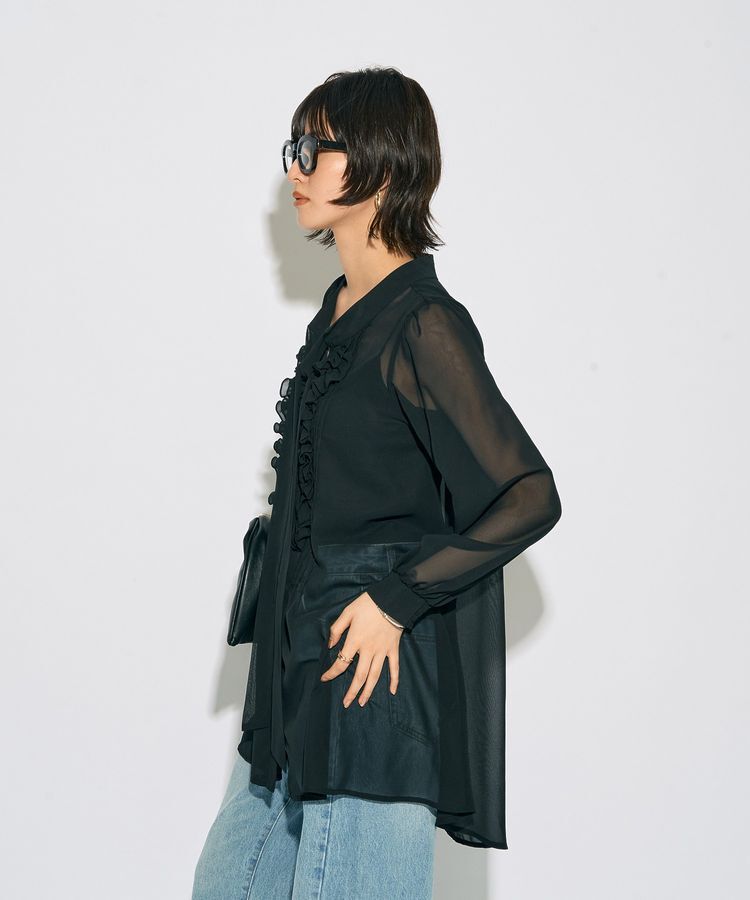 YECCA VECCA「【archive】フリルボウタイブラウス」|シャツ・ブラウス|