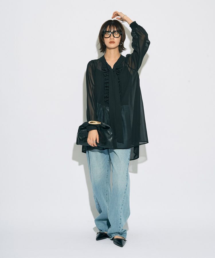 YECCA VECCA「【archive】フリルボウタイブラウス」|シャツ・ブラウス|