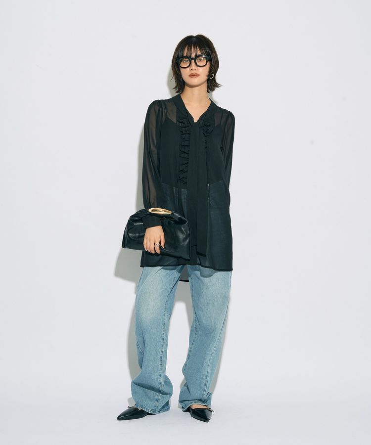 YECCA VECCA「【archive】フリルボウタイブラウス」|シャツ・ブラウス|