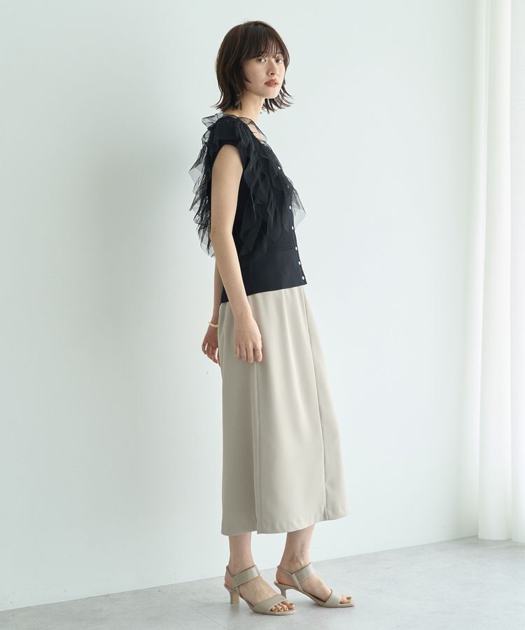 YECCA VECCA「ポケットデザインナロースカート」|タイト|