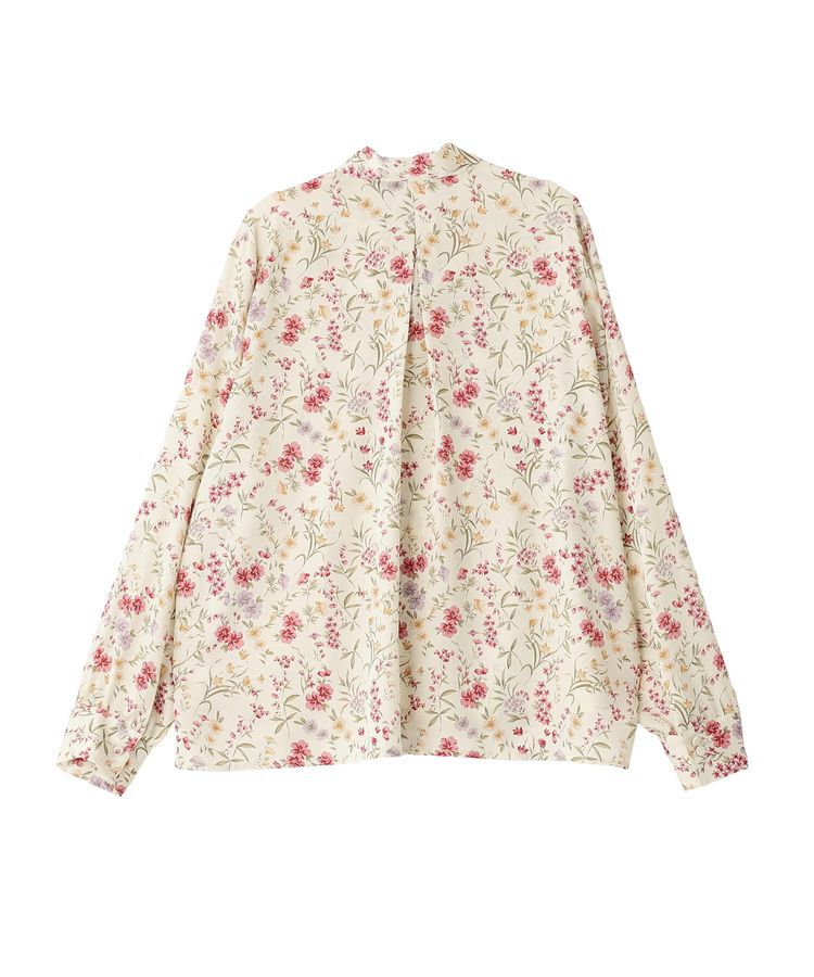 YECCA VECCA「ボタニカルフラワー柄ボウタイブラウス」|シャツ・ブラウス|