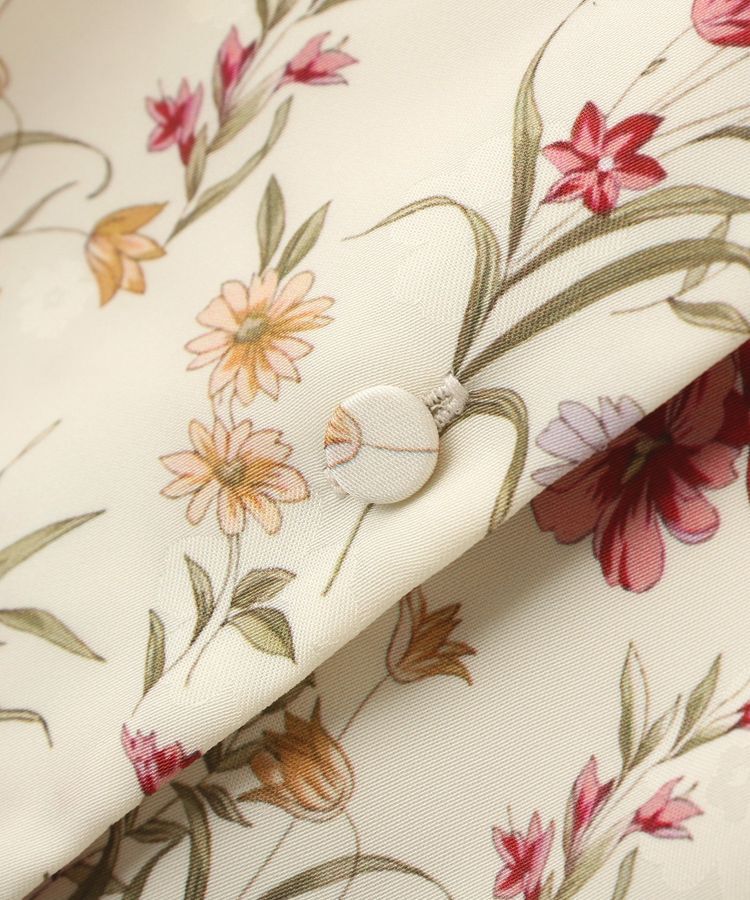 YECCA VECCA「ボタニカルフラワー柄ボウタイブラウス」|シャツ・ブラウス|