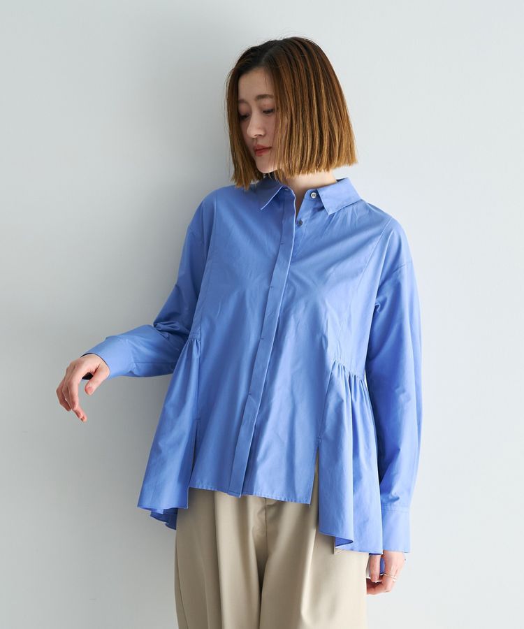 YECCA VECCA「ペプラムギャザーシャツ」|シャツ・ブラウス|