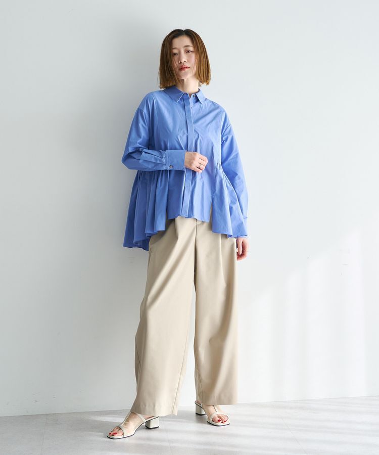 YECCA VECCA「ペプラムギャザーシャツ」|シャツ・ブラウス|