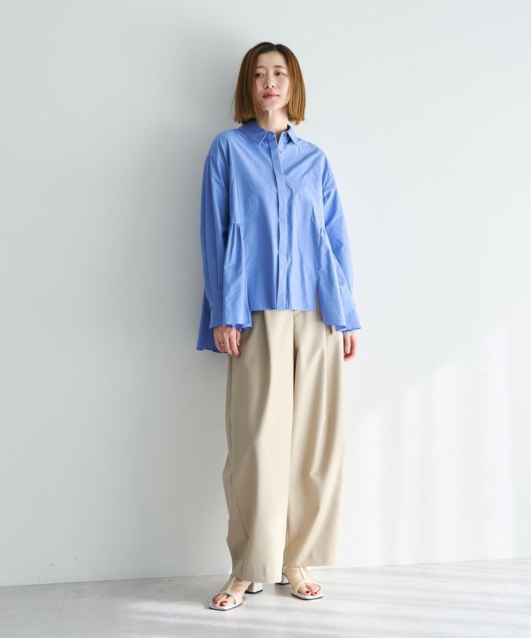 YECCA VECCA「ペプラムギャザーシャツ」|シャツ・ブラウス|