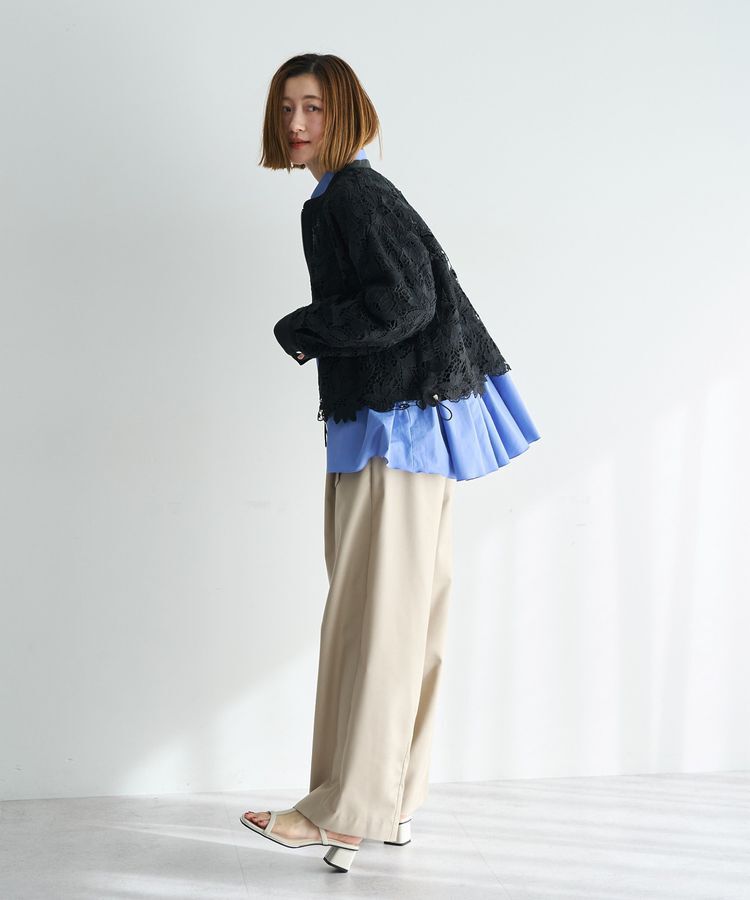 YECCA VECCA「ペプラムギャザーシャツ」|シャツ・ブラウス|