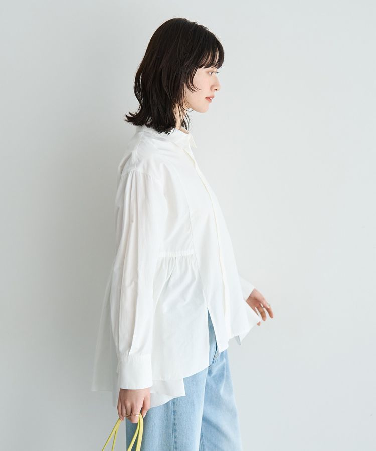 YECCA VECCA「ペプラムギャザーシャツ」|シャツ・ブラウス|