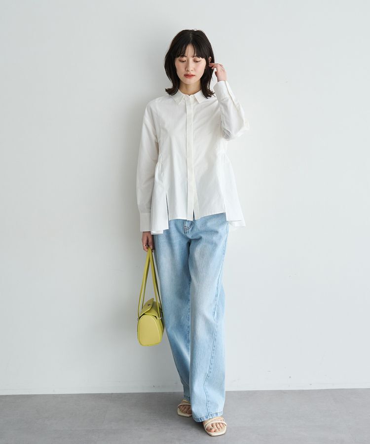 YECCA VECCA「ペプラムギャザーシャツ」|シャツ・ブラウス|
