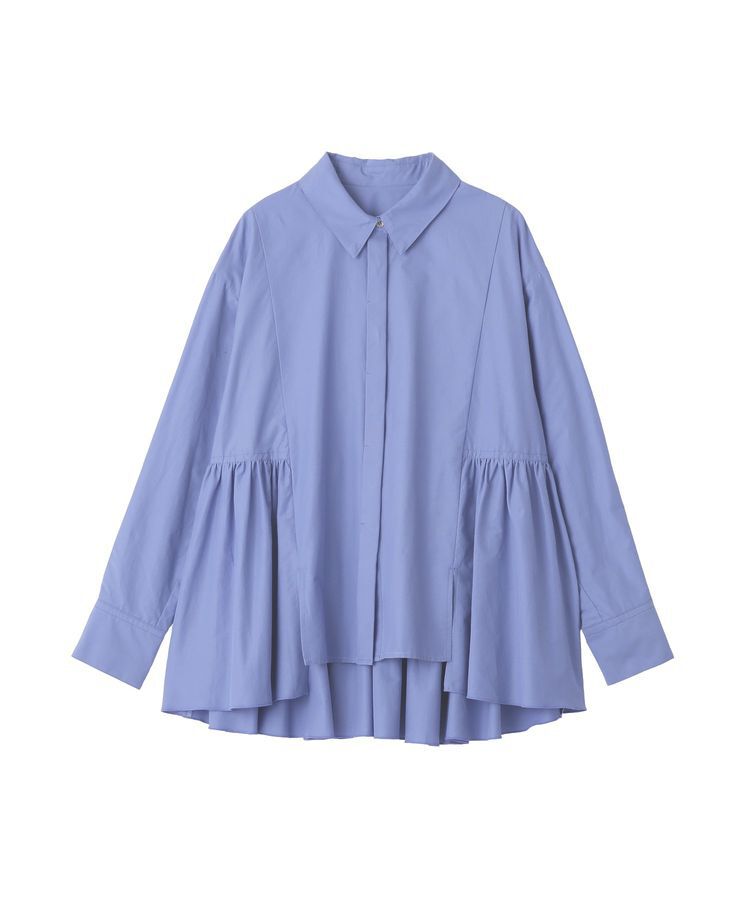 YECCA VECCA「ペプラムギャザーシャツ」|シャツ・ブラウス|