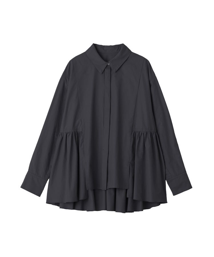 YECCA VECCA「ペプラムギャザーシャツ」|シャツ・ブラウス|
