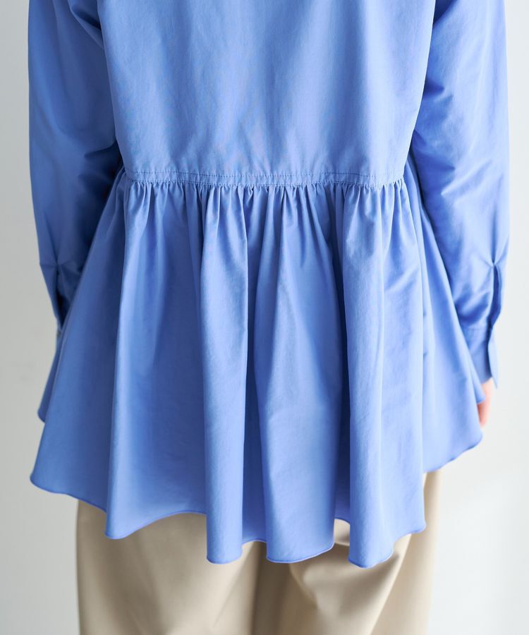 YECCA VECCA「ペプラムギャザーシャツ」|シャツ・ブラウス|