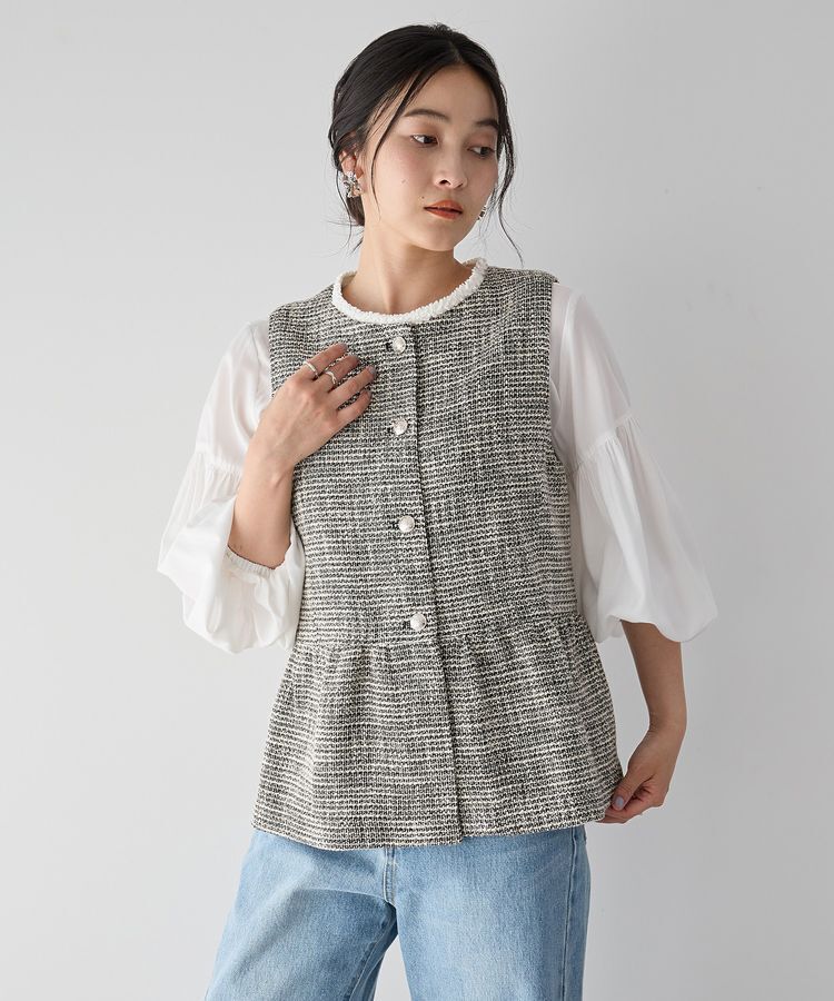 YECCA VECCA「ブレードトリミングブラウス」|シャツ・ブラウス|