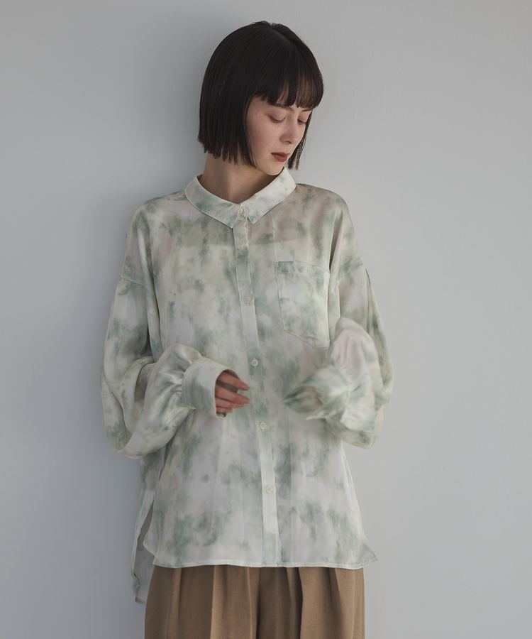GARAGE OF GOOD CLOTHING「プリント柄袖ボリュームタックシャツ」|シャツ・ブラウス|
