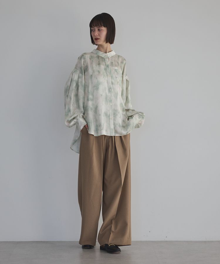 GARAGE OF GOOD CLOTHING「プリント柄袖ボリュームタックシャツ」|シャツ・ブラウス|