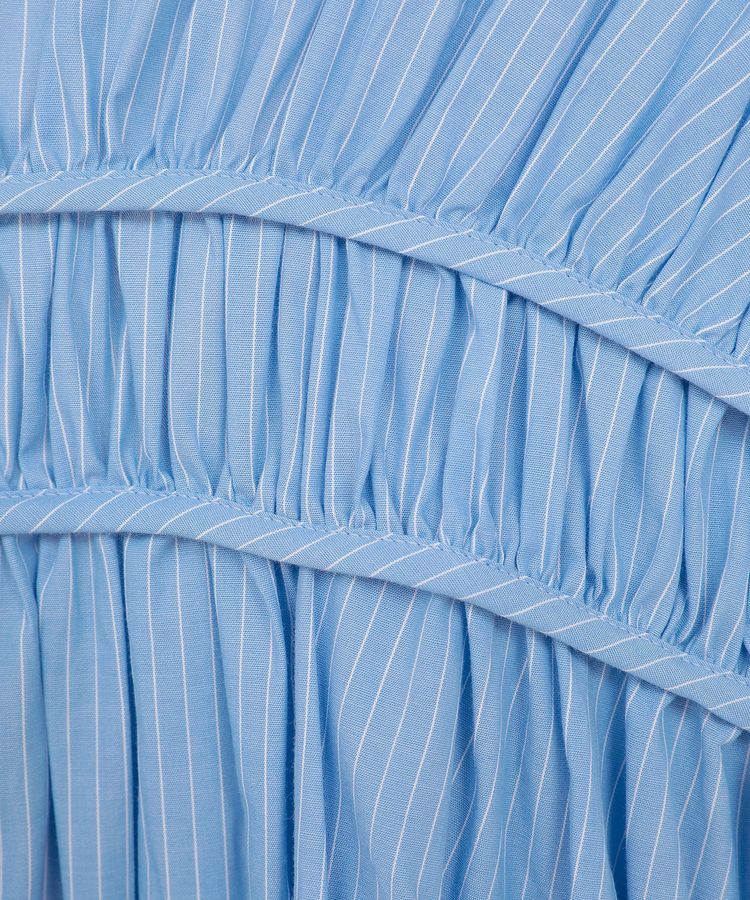 GARAGE OF GOOD CLOTHING「ストライプVネックギャザーブラウス」|シャツ・ブラウス|