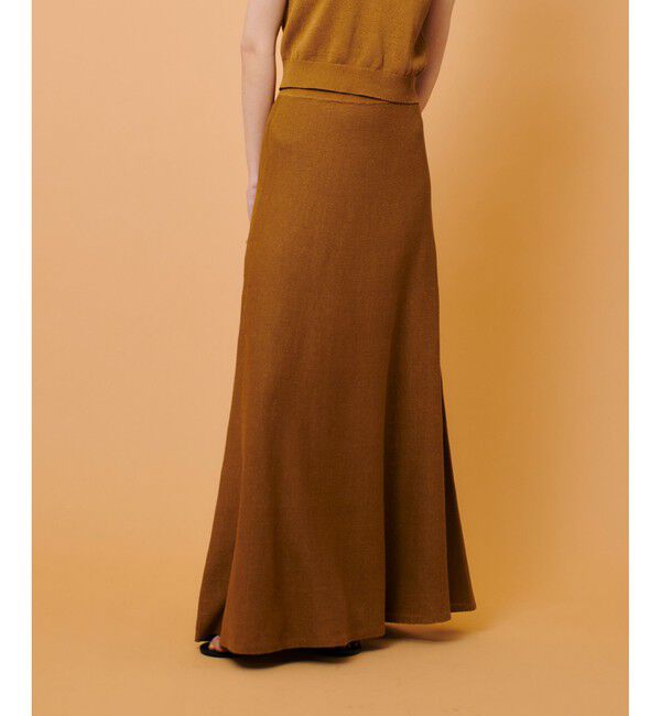 allureville「ハイゲージペーパーヤーンフレアスカート」|フレア|