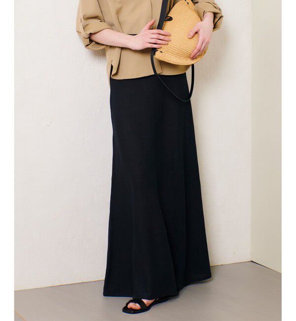 allureville「ハイゲージペーパーヤーンフレアスカート」|フレア|