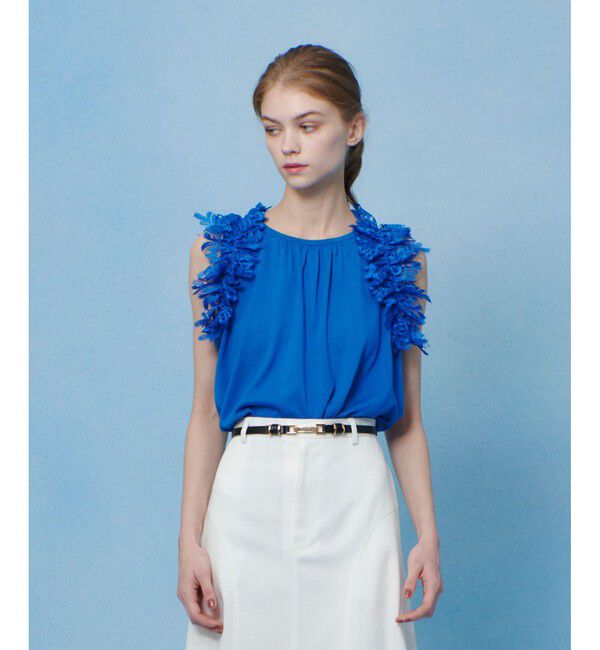 LOULOU WILLOUGHBY「【LOULOU WILLOUGHBY】アームレースプルオーバー」|ニット・セーター|