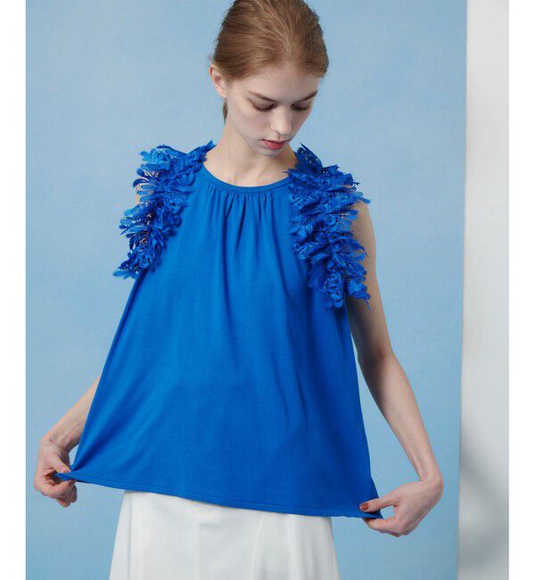 LOULOU WILLOUGHBY「【LOULOU WILLOUGHBY】アームレースプルオーバー」|ニット・セーター|