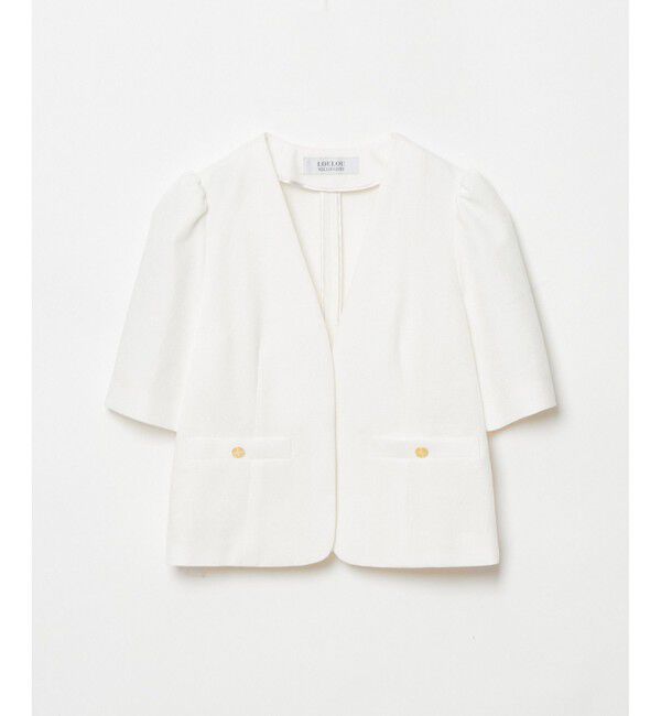 LOULOU WILLOUGHBY「【LOULOU WILLOUGHBY】ブライトリネン半袖ジャケット」|テーラードジャケット|