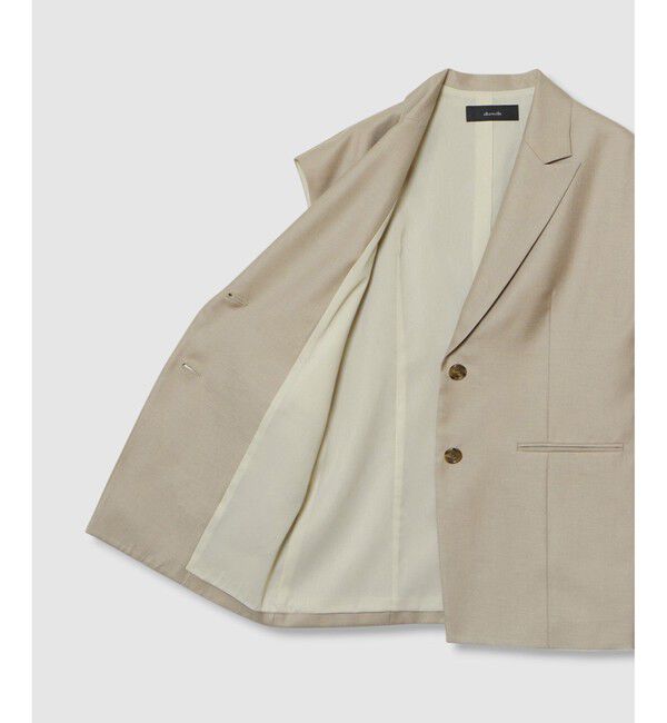 allureville「エアリービエラテーラードジレ」|ベスト・ジレ|