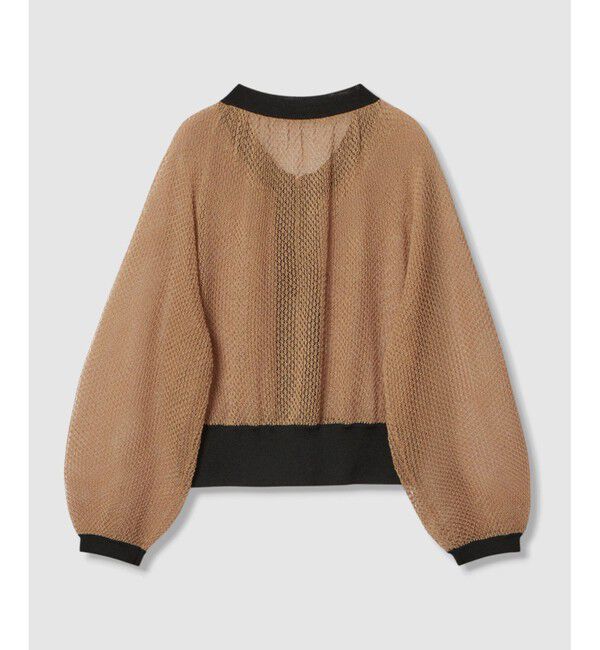 LOULOU WILLOUGHBY「【LOULOU WILLOUGHBY】柄編みニットブルゾン」|カーディガン|