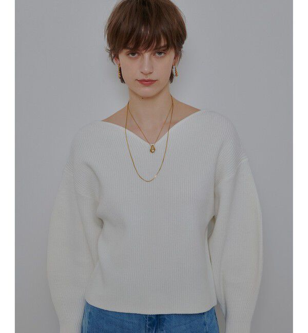 allureville「ハートネックプルオーバー」|ニット・セーター|