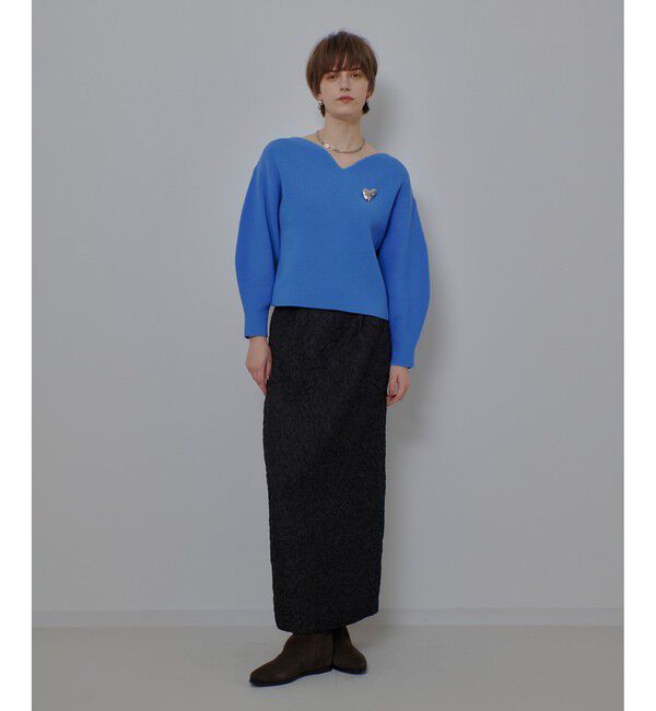 allureville「ハートネックプルオーバー」|ニット・セーター|