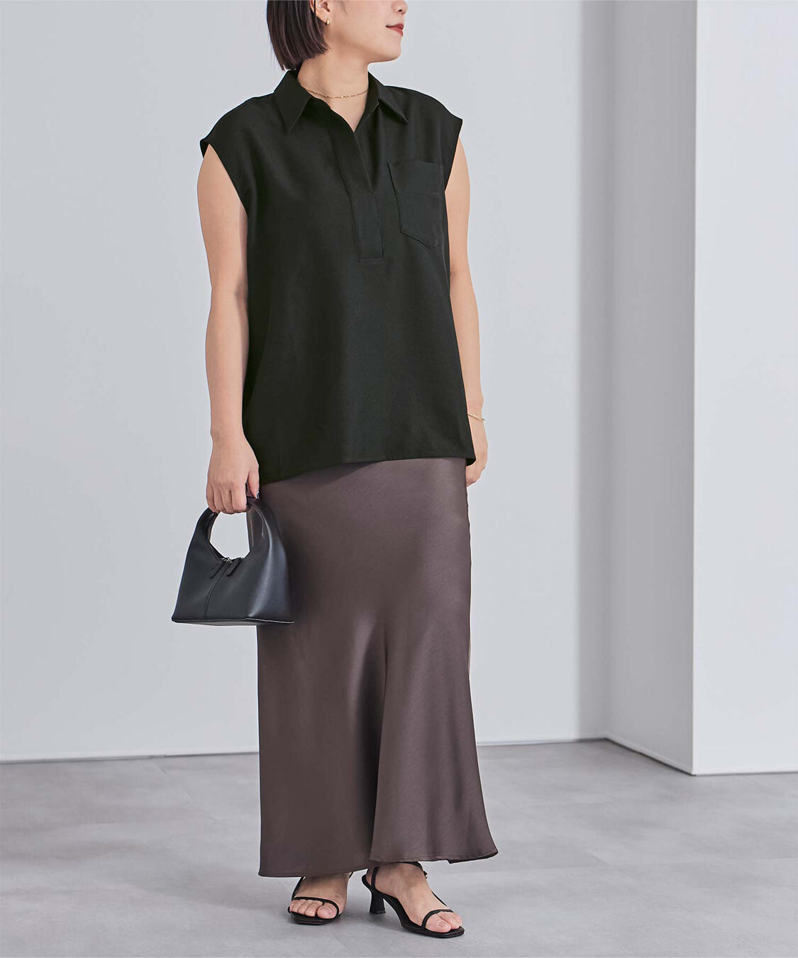 ur's「リネンライクフレンチスリーブスキッパーブラウス」|シャツ・ブラウス|