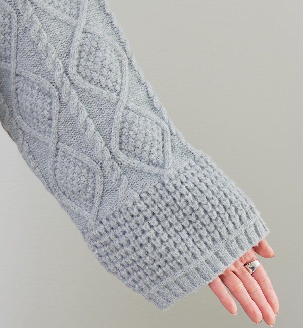  「ミックスケーブルニットプルオーバー」|ニット・セーター|