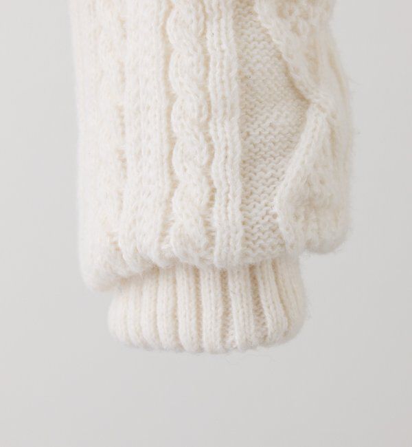  「ケーブルニット中綿ブルゾン」|ダウンベスト・ベスト|