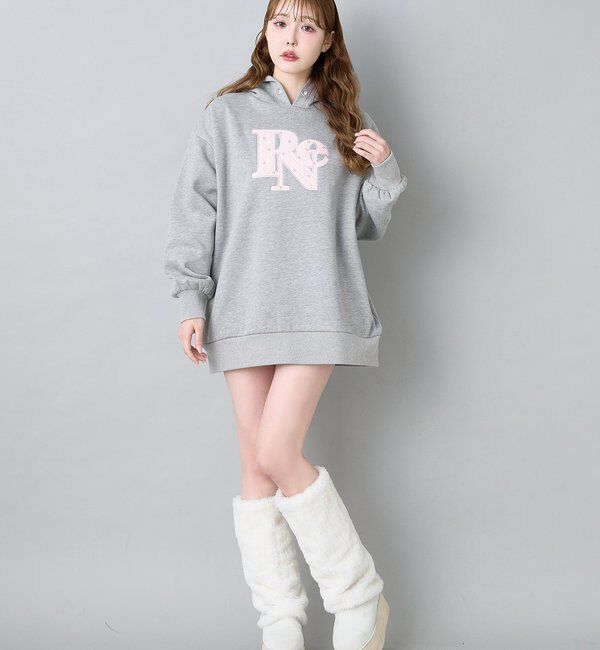  「キルティングロゴゆるパーカー」|プルオーバー|