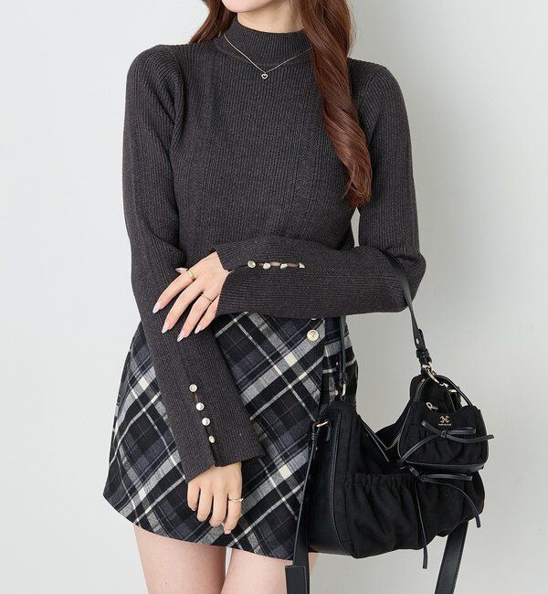  「	アイレットプチハイネックニット」|ニット・セーター|