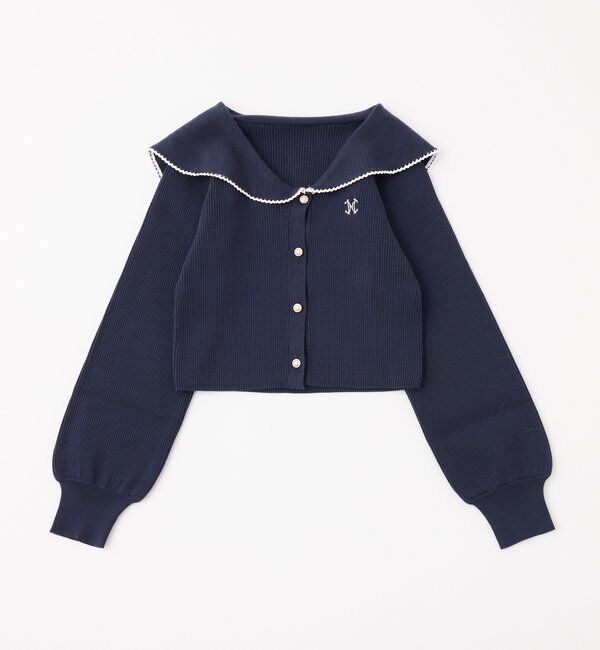  「ロゴ刺繍セーラーニット」|ニット・セーター|