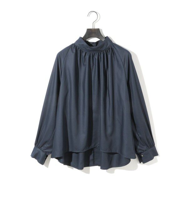 MIDIUMISOLID「MIDIUMISOLID for Ladies ハイネックギャザーブラウス(SOPHISTICATE)」|シャツ・ブラウス|