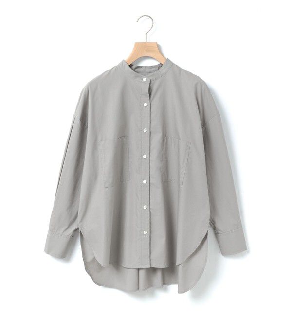 MidiUmi「MidiUmi タックスリーブシャツ」|シャツ・ブラウス|グレー