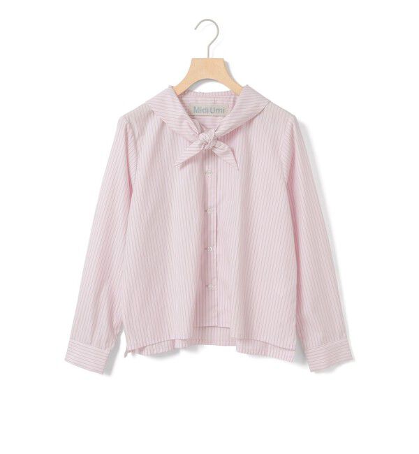 MidiUmi「MidiUmi スカーフライクショートシャツ」|シャツ・ブラウス|