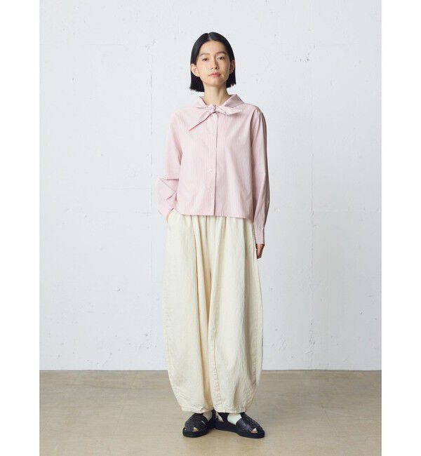 MidiUmi「MidiUmi スカーフライクショートシャツ」|シャツ・ブラウス|