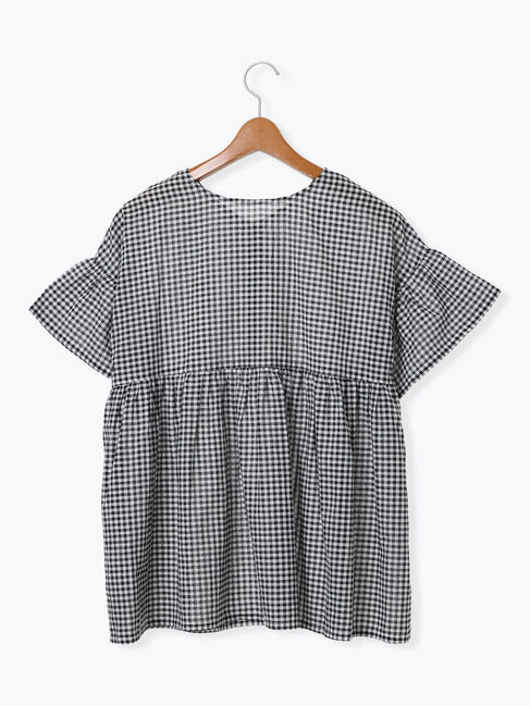 Lugnoncure「無地/柄アソート前後2WAYフリルブラウス」|シャツ・ブラウス|