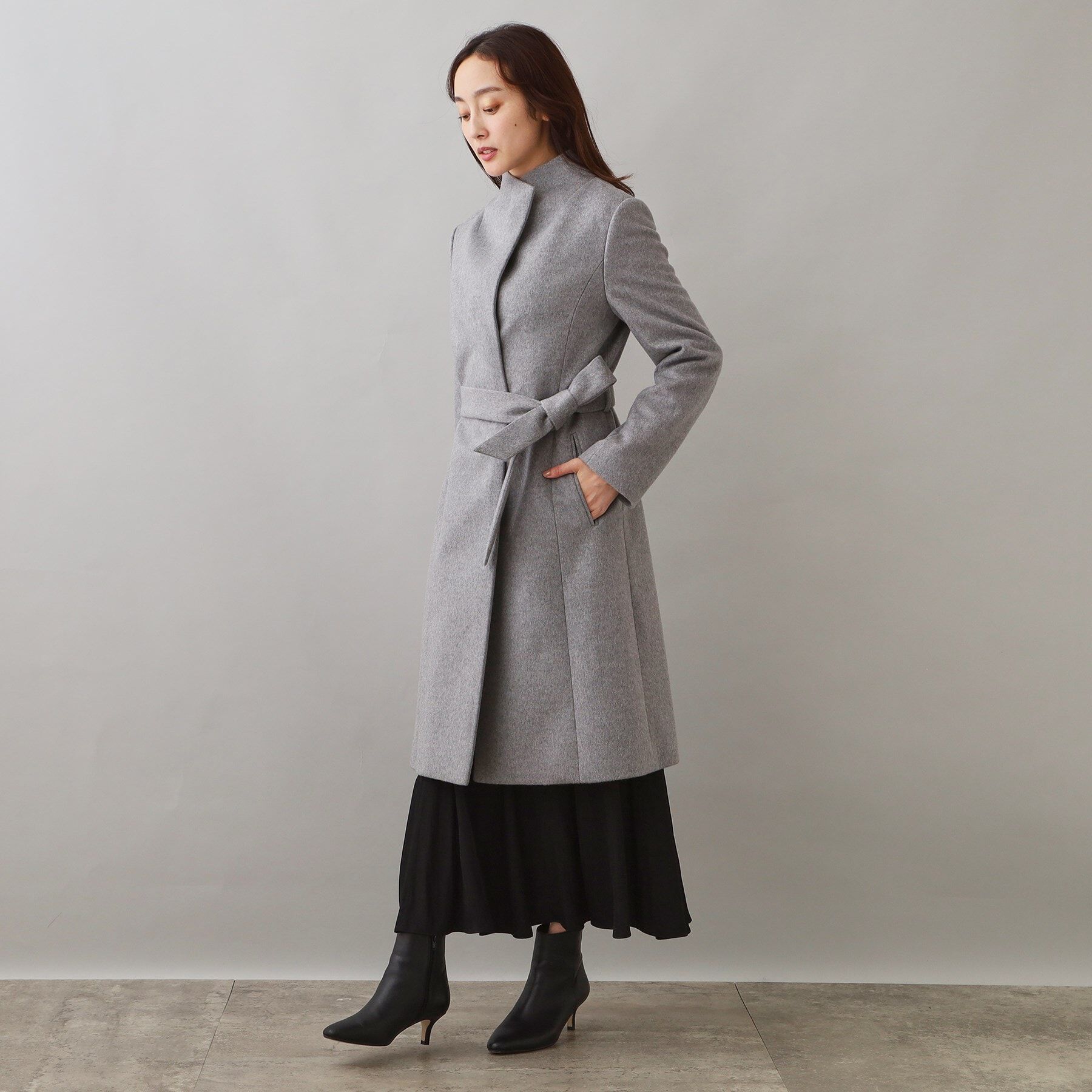 UNTITLED「【日本製／2WAY衿】スタンドカラー ロングコート」|その他|
