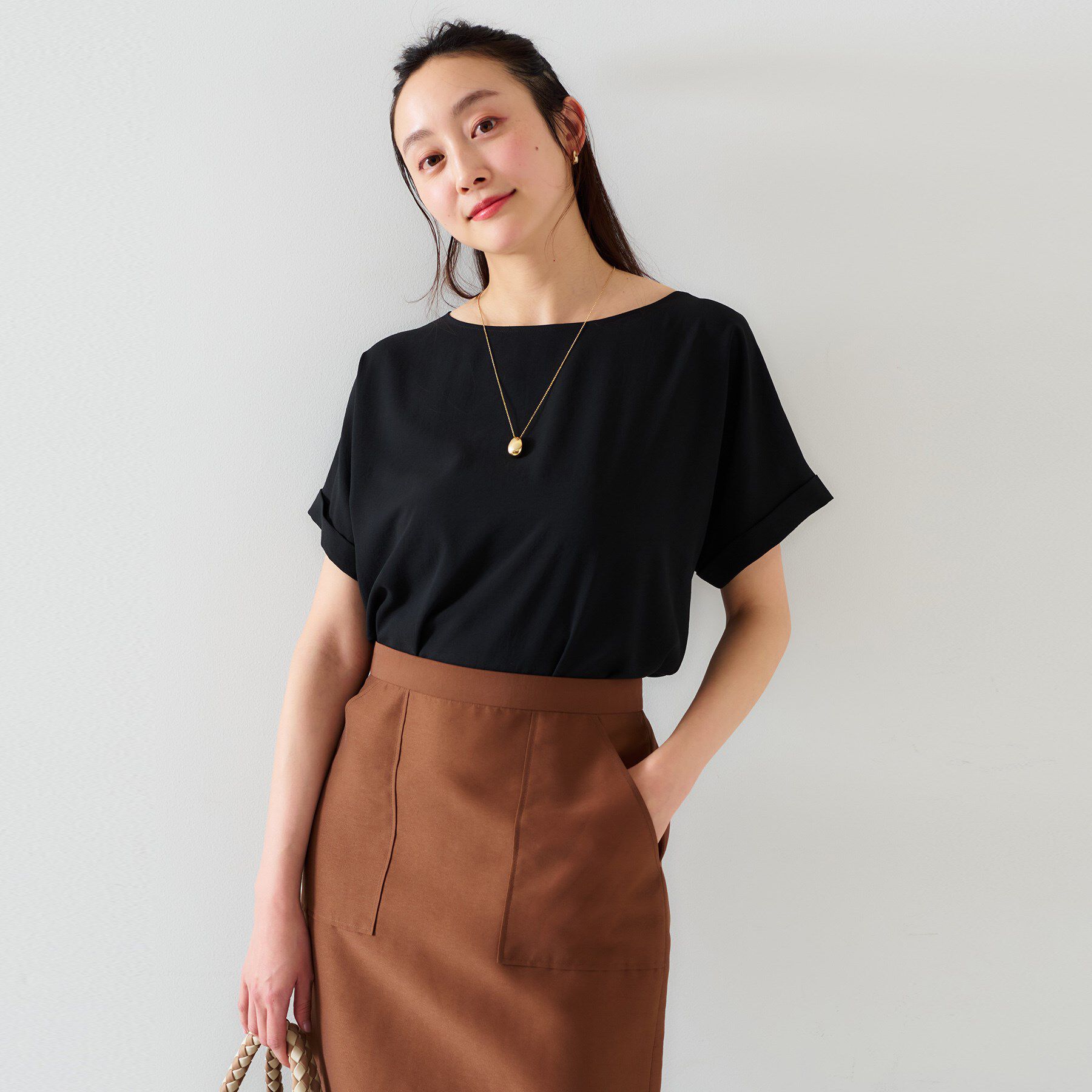 UNTITLED「【セットアップ可/接触冷感/イージーケア】リラクミスト　2WAYブラウス」|シャツ・ブラウス|